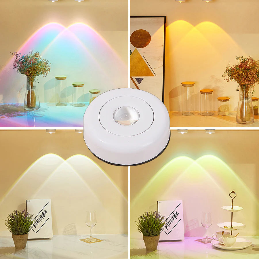 Led Lights Wireless Closet Kitchen Lights under Furniture Battery Powered Sunset Nightlight Wall Lamp Bedroom Decoration Cabinet