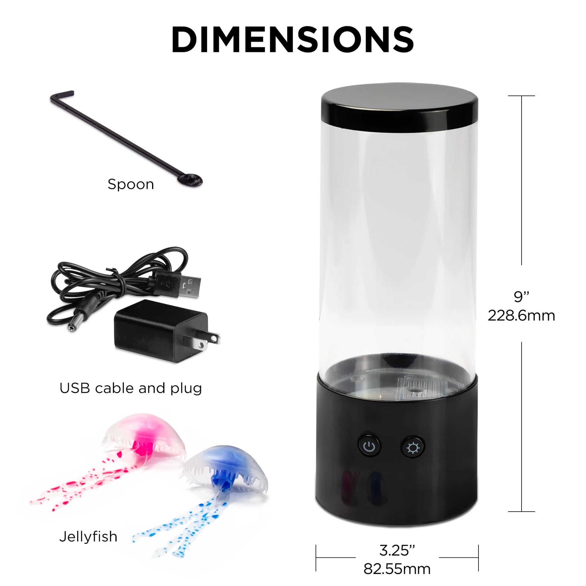 Jellyfish Lamp Motion & Multicolor Leds - Easy Mode Switching, USB Powered - 9"